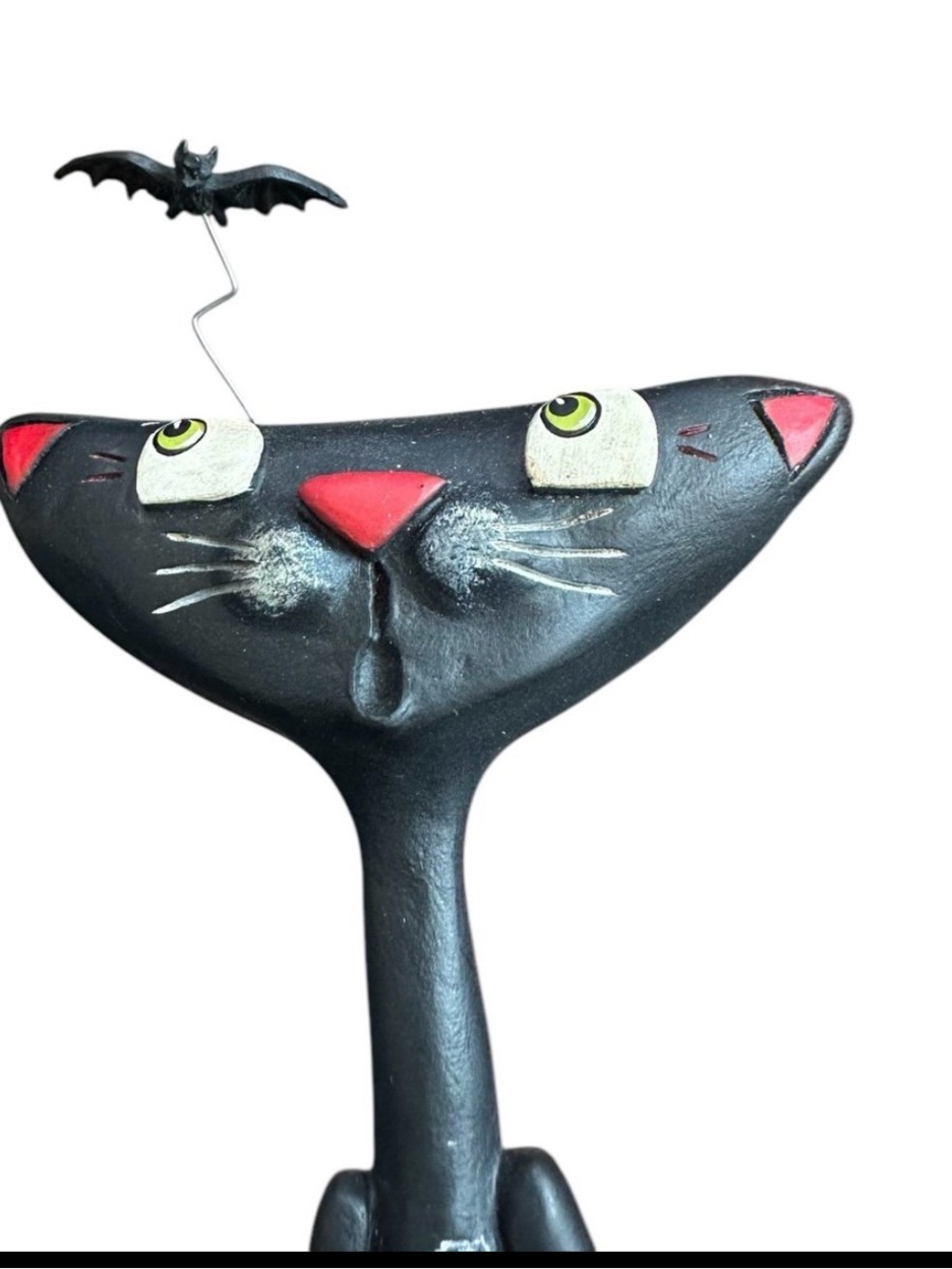 Janell Berryman Pumpkin Seeds Midnight Fright Cat Figurine Halloween Black Cat